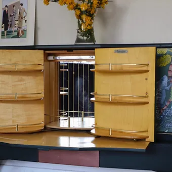 Commission- 1950's Vintage Cocktail Cabinet (2)