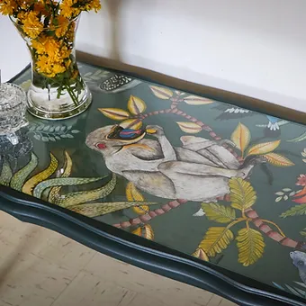 Commission- Vintage Upcycled Coffee Table (1)
